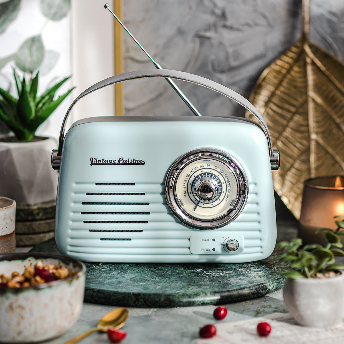 Rádio com bluetooth | Modelo fivela Vintage Cuisine