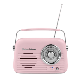 Chrome retro radio with bluetooth speaker by Vintage Cuisine